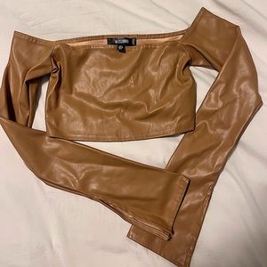 Missguided faux leather long sleeve!